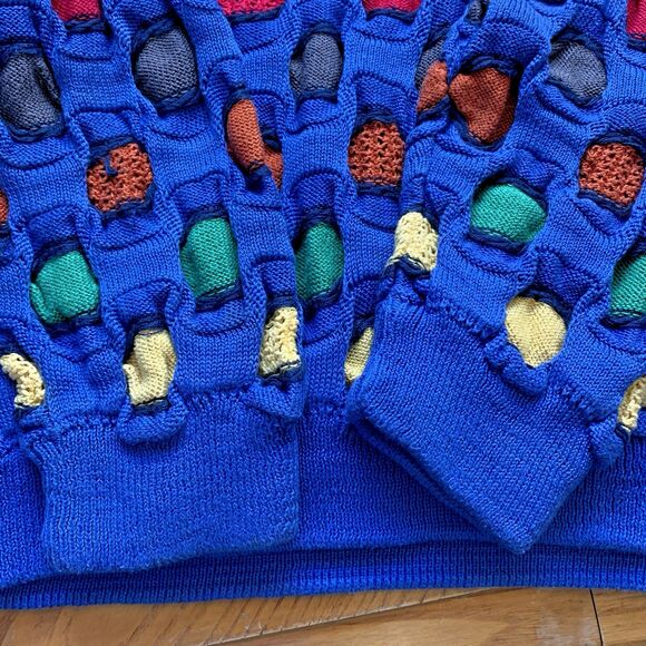 Rare VINTAGE COOGI Australia Bubble Dot 3D Textured Knit Sweater M – Some Flaws - Picture 6 of 16